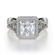 MICHAEL M Engagement Rings 18K White Gold Monaco R635-2 R635-2WG