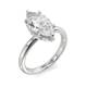 MICHAEL M Engagement Rings 18K White Gold Monarch R832-3 Marquise
