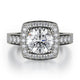 MICHAEL M Engagement Rings 18K White Gold Princess R261-2 R261-2WG