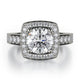 MICHAEL M Engagement Rings 18K White Gold Princess R261-2 R261-2WG