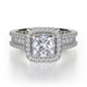 MICHAEL M Engagement Rings 18K White Gold Princess R466-2 R466-2WG
