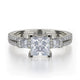 MICHAEL M Engagement Rings 18K White Gold Princess R476-1 R476-1WG