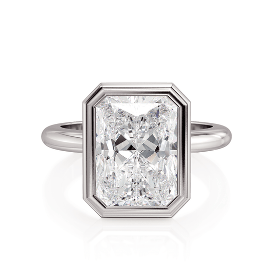 MICHAEL M Engagement Rings 18K White Gold Solitaire R838-3 Radiant R838-3-RA-WG