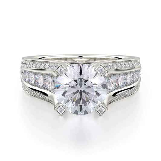 MICHAEL M Engagement Rings 18K White Gold Stella R416-2 R416-2WG