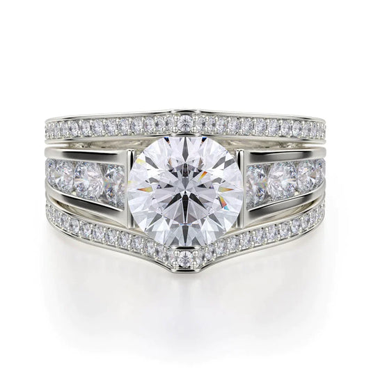 MICHAEL M Engagement Rings 18K White Gold Stella R417-2 R417-2WG
