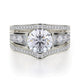 MICHAEL M Engagement Rings 18K White Gold Stella R417-2 R417-2WG