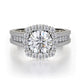 MICHAEL M Engagement Rings 18K White Gold Stella R685-1 R685-1WG