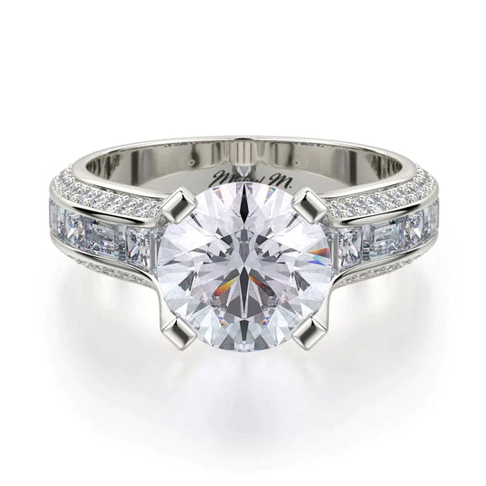 MICHAEL M Engagement Rings 18K White Gold Stella R690-2 R690-2WG