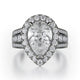 MICHAEL M Engagement Rings 18K White Gold Stella R766-2 R766-2WG