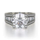 MICHAEL M Engagement Rings 18K White Gold Strada R325-2 R325-2WG