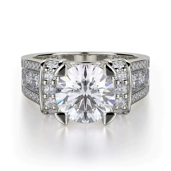 MICHAEL M Engagement Rings 18K White Gold Strada R406-2 R406-2WG