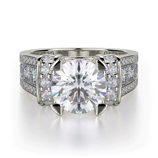 MICHAEL M Engagement Rings 18K White Gold Strada R406-2 R406-2WG
