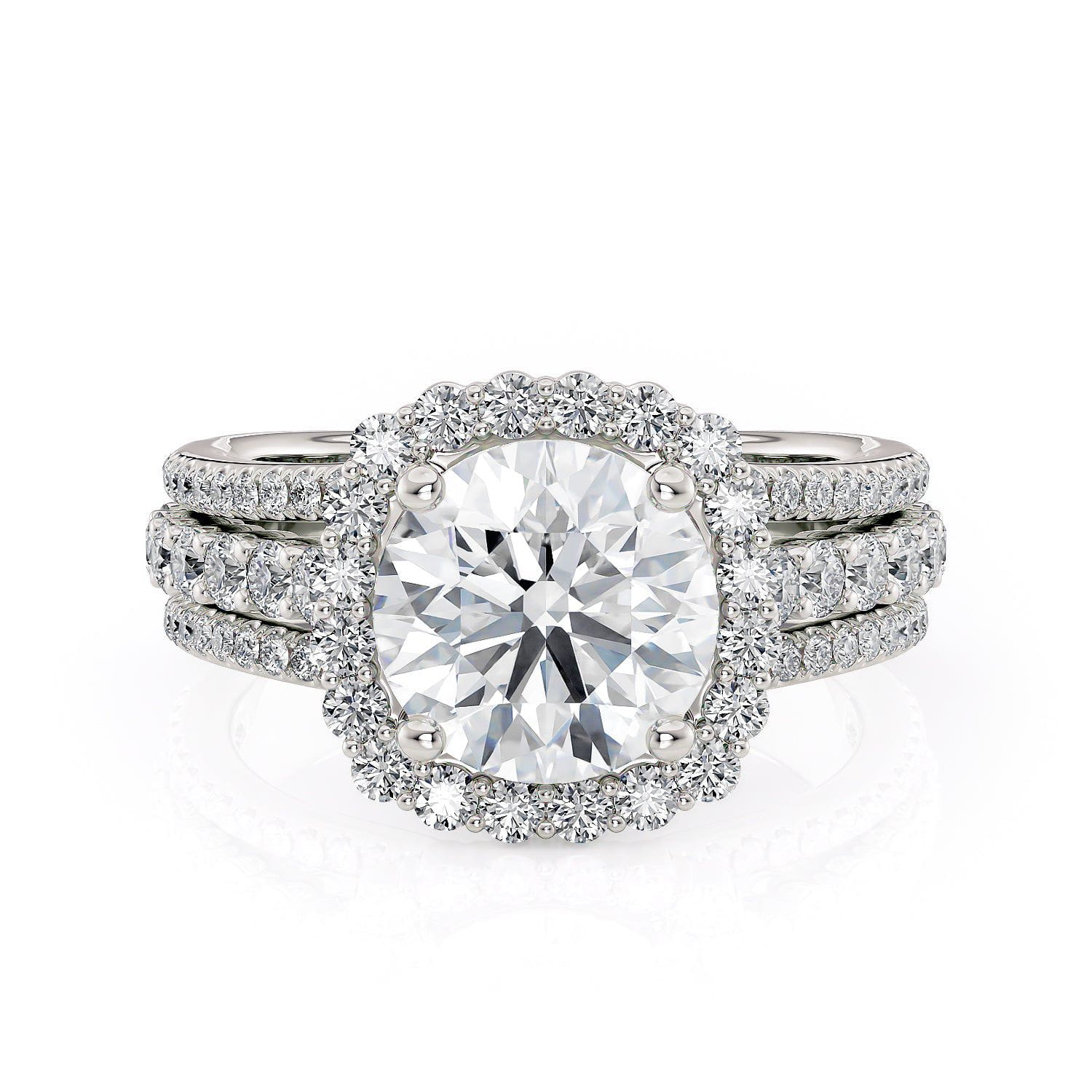 MICHAEL M Engagement Rings 18K White Gold Strada R681-1.5 R681-1.5WG