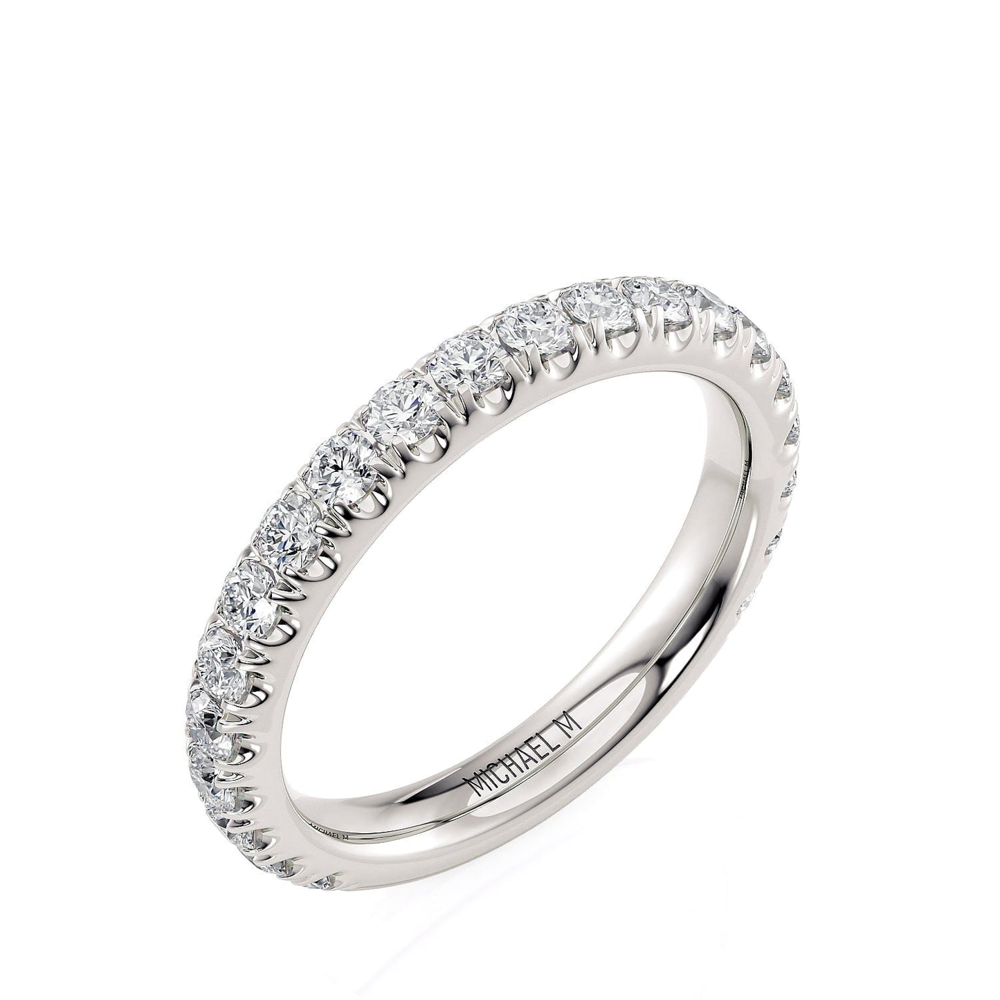 MICHAEL M Engagement Rings 18K White Gold Wedding Band R371B5