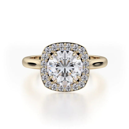 Michael M Center Stone Four Prong Round Engagement Ring