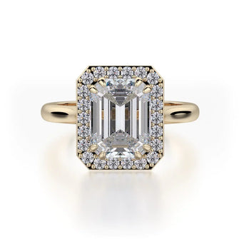 Michael M Center Stone Claw Prong Emerald Engagement Ring