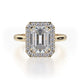 Michael M Center Stone Claw Prong Emerald Engagement Ring