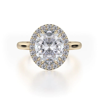 Michael M Bezel Oval Engagement Ring