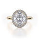 Michael M Bezel Oval Engagement Ring
