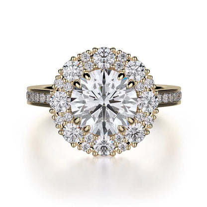 Michael M Prong Round Engagement Ring