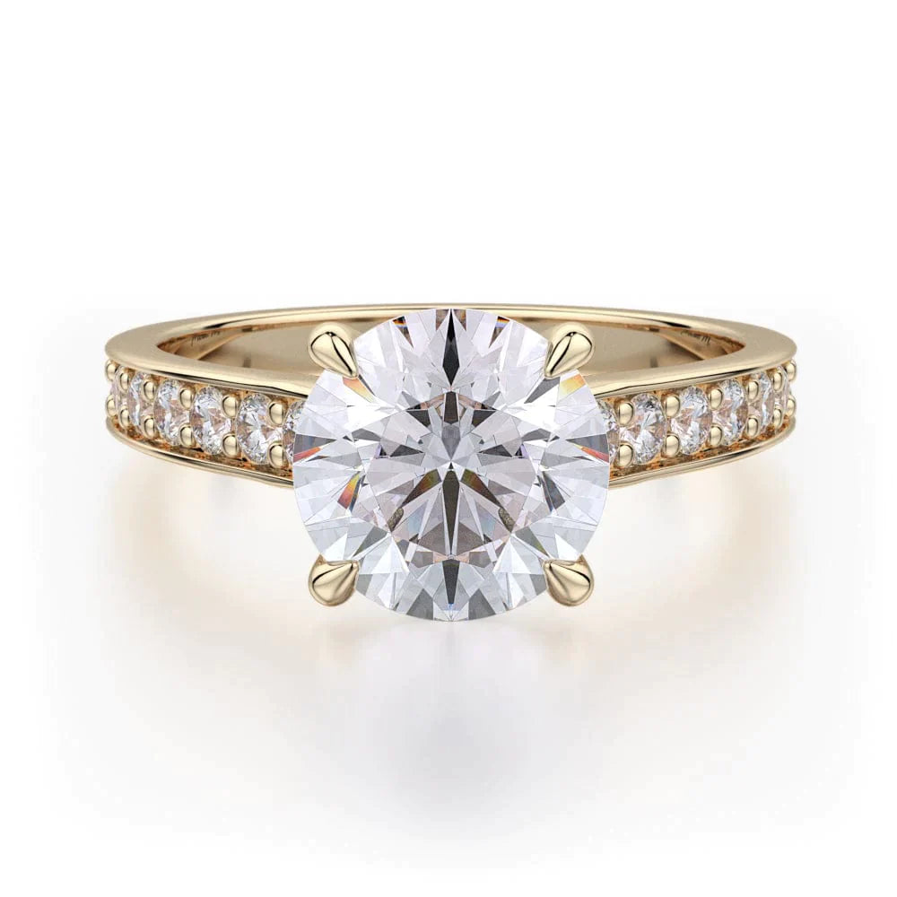 MICHAEL M Engagement Rings 18K Yellow Gold Crown R703-2 R703-2YG