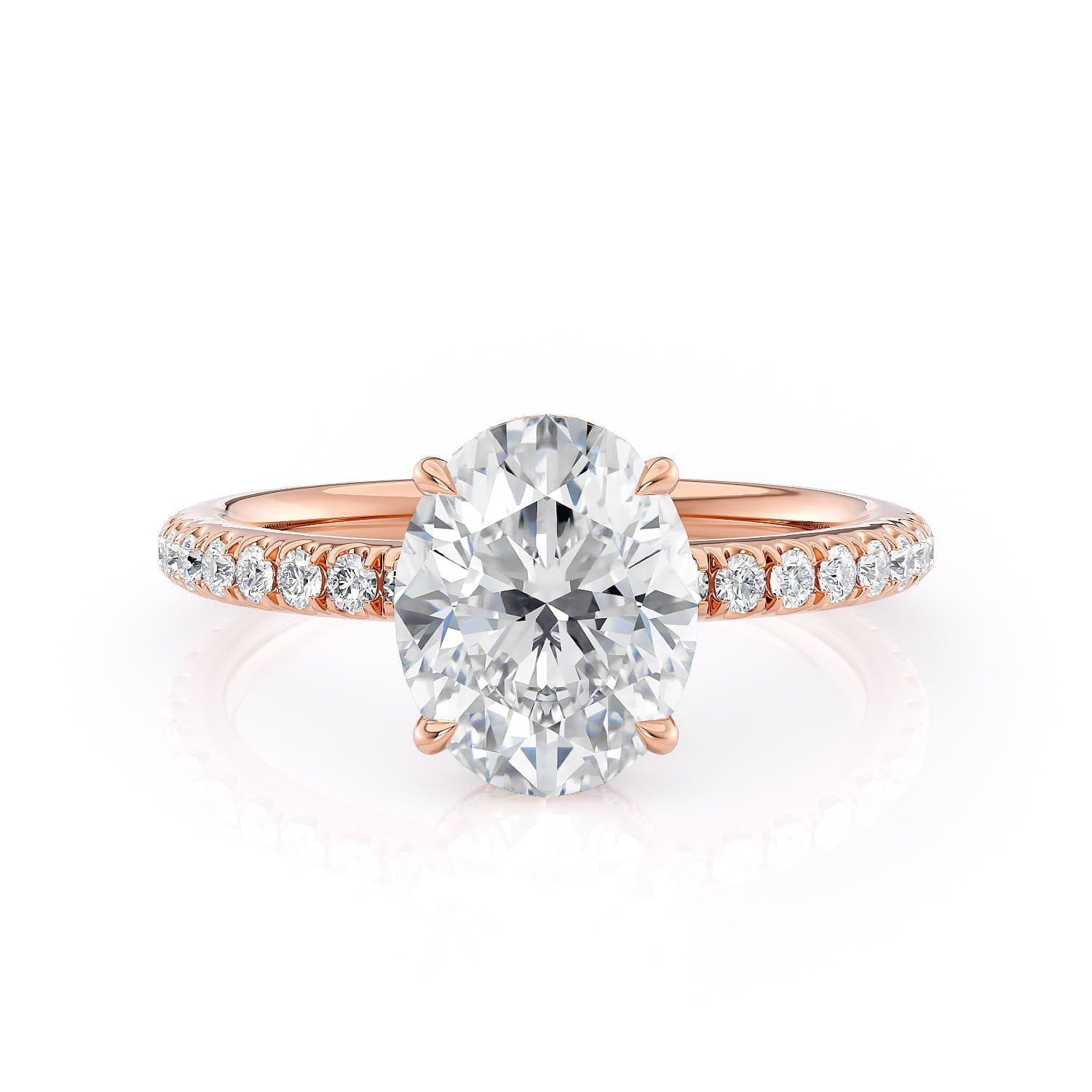 MICHAEL M Engagement Rings 18K Yellow Gold Crown R715-2 Oval R715-2YG