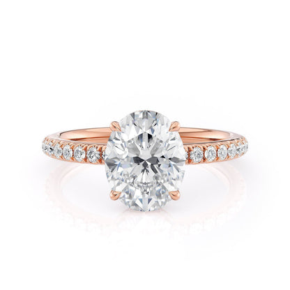 MICHAEL M Engagement Rings 18K Yellow Gold Crown R715-2 Oval R715-2YG