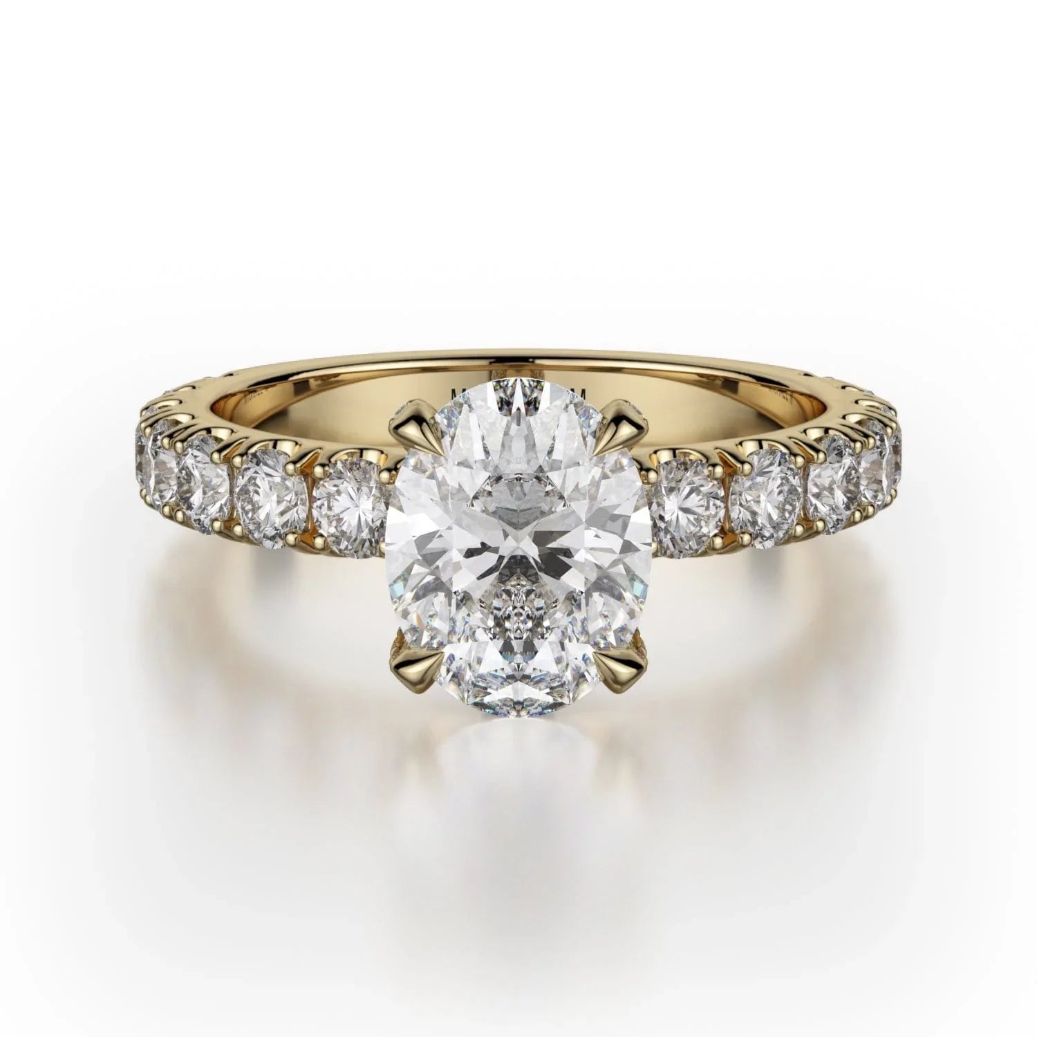 MICHAEL M Engagement Rings 18K Yellow Gold Crown R731-2 R731-2YG