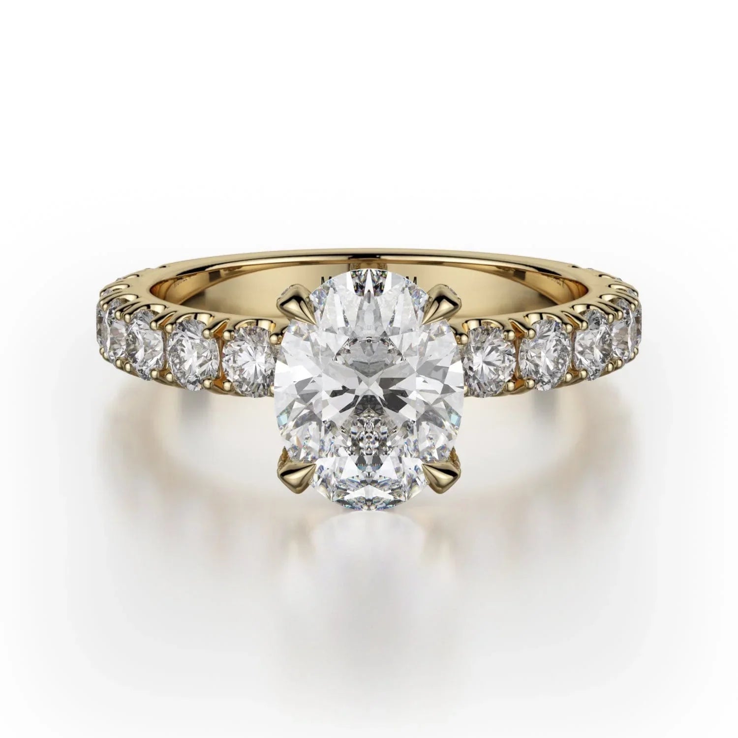 MICHAEL M Engagement Rings 18K Yellow Gold Crown R731-2 R731-2YG
