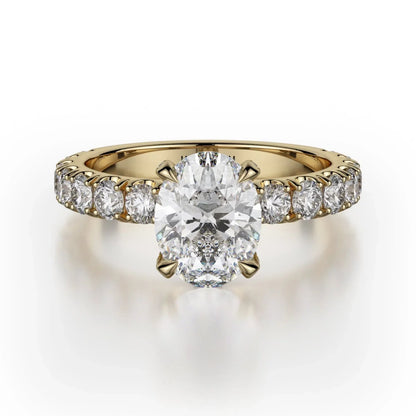 MICHAEL M Engagement Rings 18K Yellow Gold Crown R731-2 R731-2YG