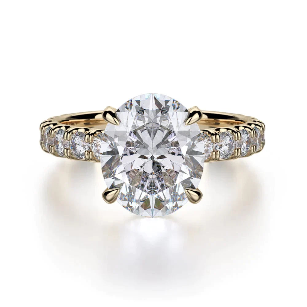 MICHAEL M Engagement Rings 18K Yellow Gold Crown R731-3 R731-3YG