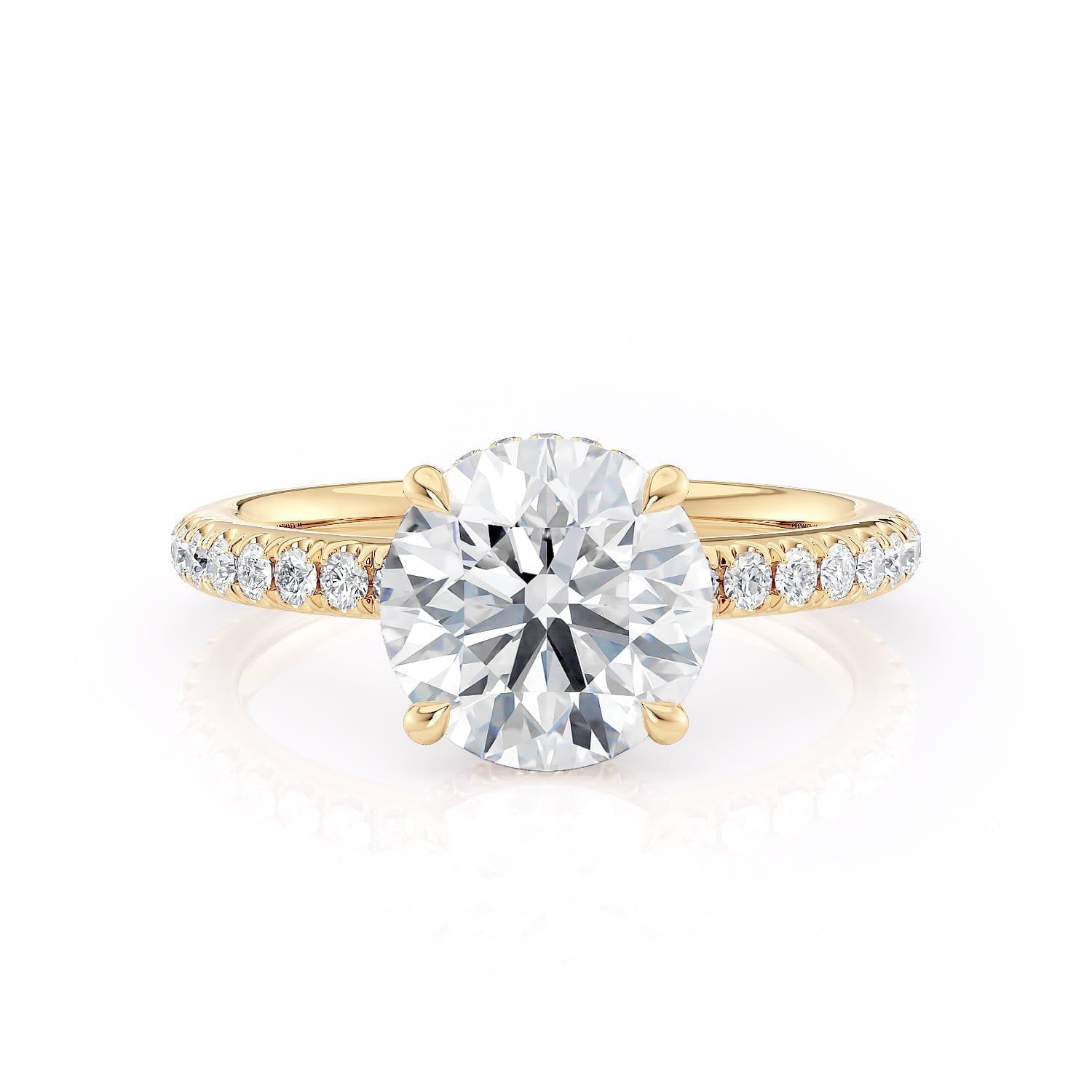 MICHAEL M Engagement Rings 18K Yellow Gold Crown R742-2 R742-2YG