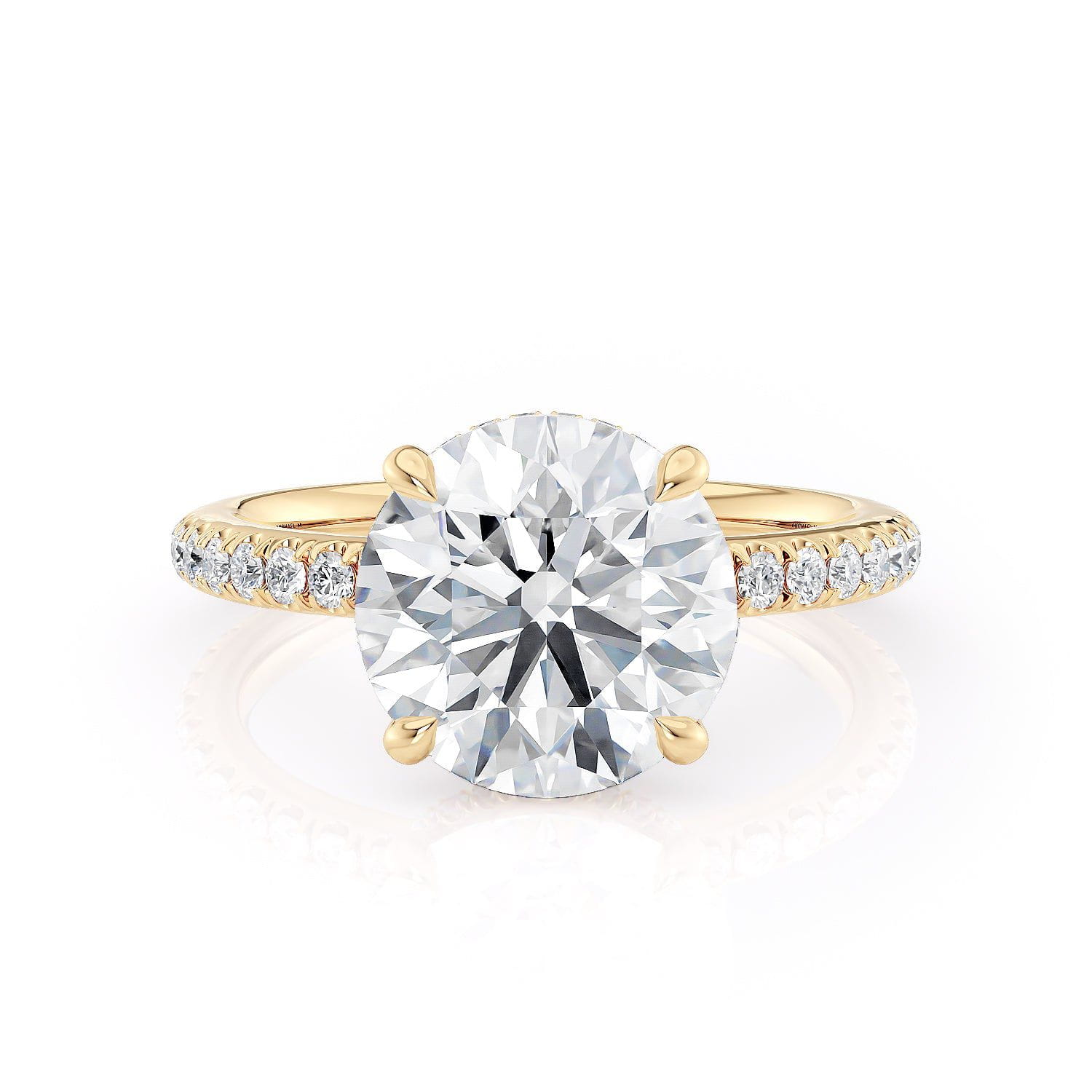 MICHAEL M Engagement Rings 18K Yellow Gold Crown R742-3 R742-3YG