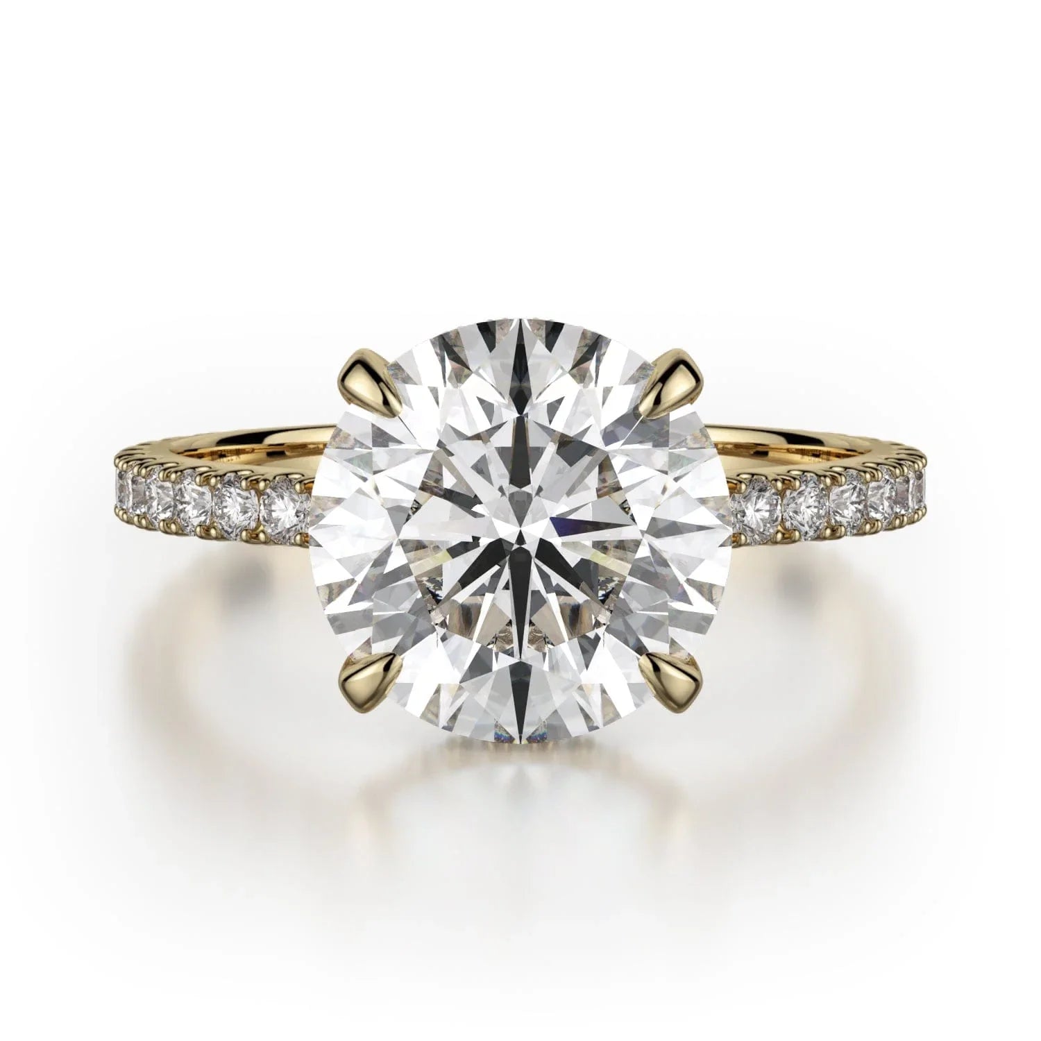 MICHAEL M Engagement Rings 18K Yellow Gold Crown R742-3 R742-3YG