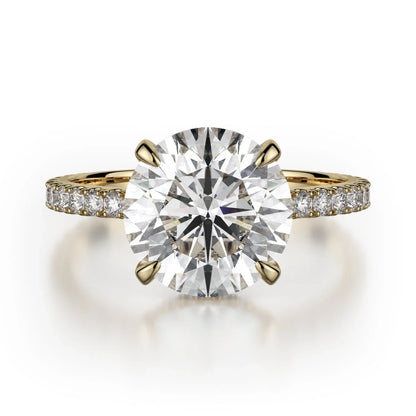 MICHAEL M Engagement Rings 18K Yellow Gold Crown R742-3 R742-3YG