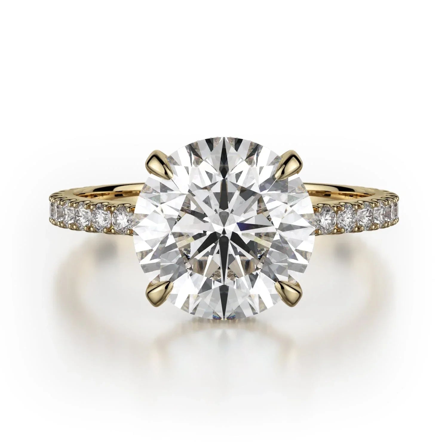 MICHAEL M Engagement Rings 18K Yellow Gold Crown R742-3 R742-3YG