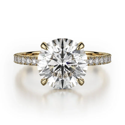 MICHAEL M Engagement Rings 18K Yellow Gold Crown R742-3 R742-3YG