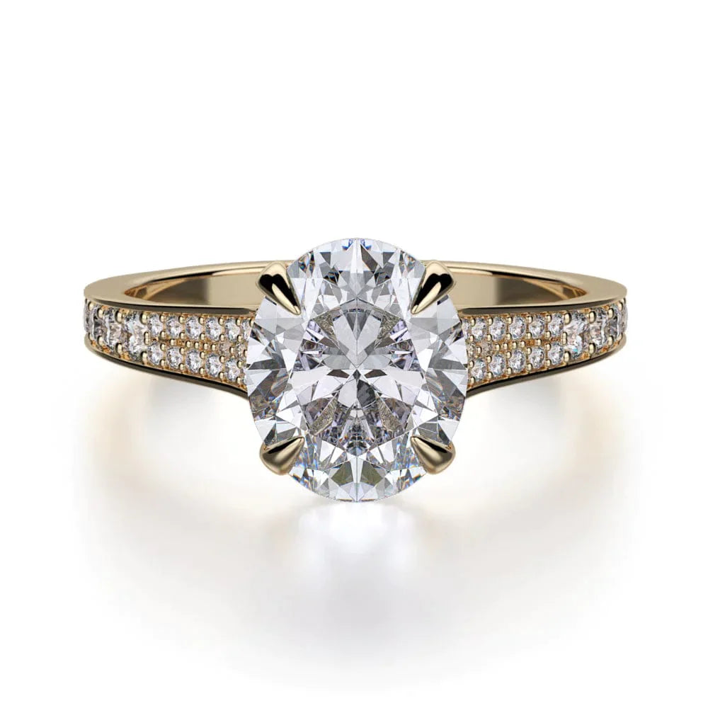 MICHAEL M Engagement Rings 18K Yellow Gold Crown R743-3 R743-3YG