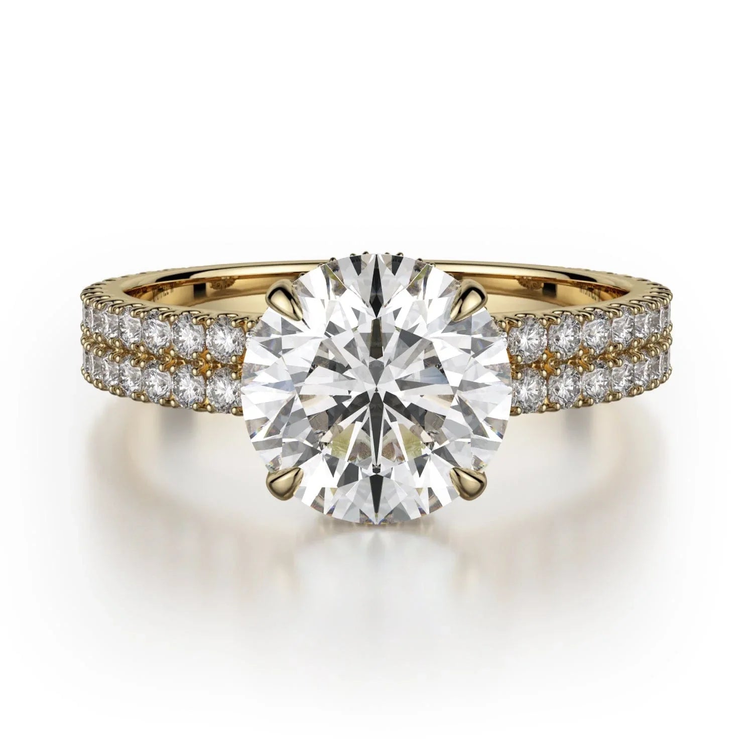 MICHAEL M Engagement Rings 18K Yellow Gold Crown R747-2 R747-2YG
