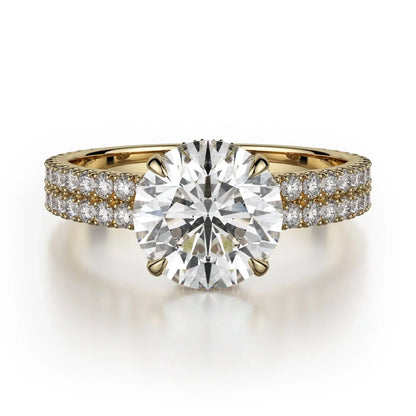 MICHAEL M Engagement Rings 18K Yellow Gold Crown R747-2 R747-2YG