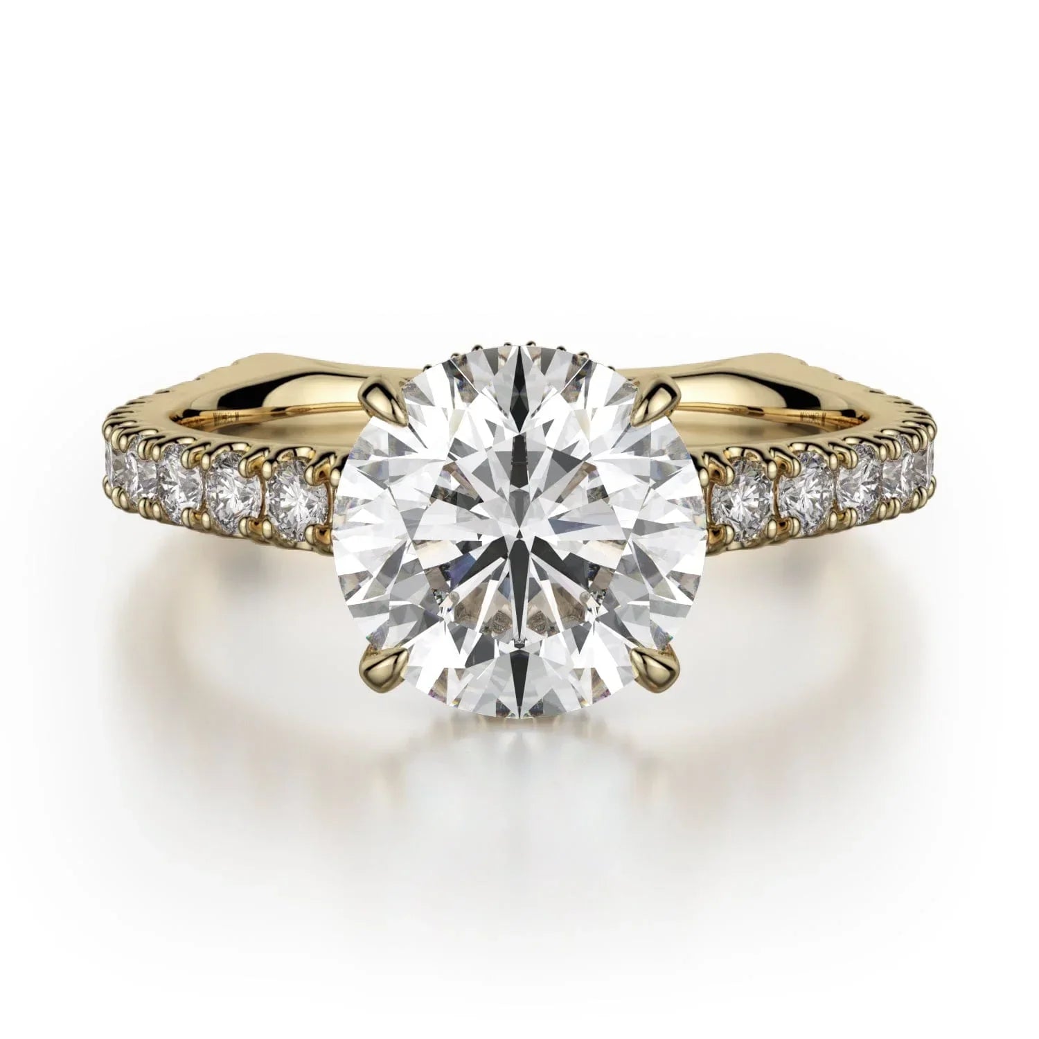 MICHAEL M Engagement Rings 18K Yellow Gold Crown R751-2 R751-2YG
