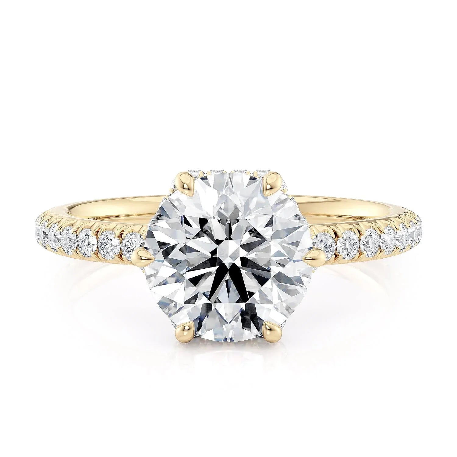 MICHAEL M Engagement Rings 18K Yellow Gold Crown R789-2