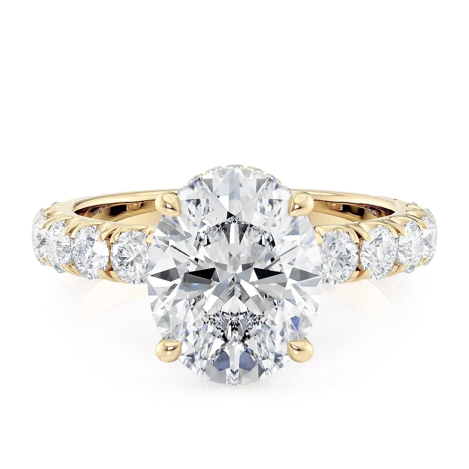 MICHAEL M Engagement Rings 18K Yellow Gold Crown R793-3-OV