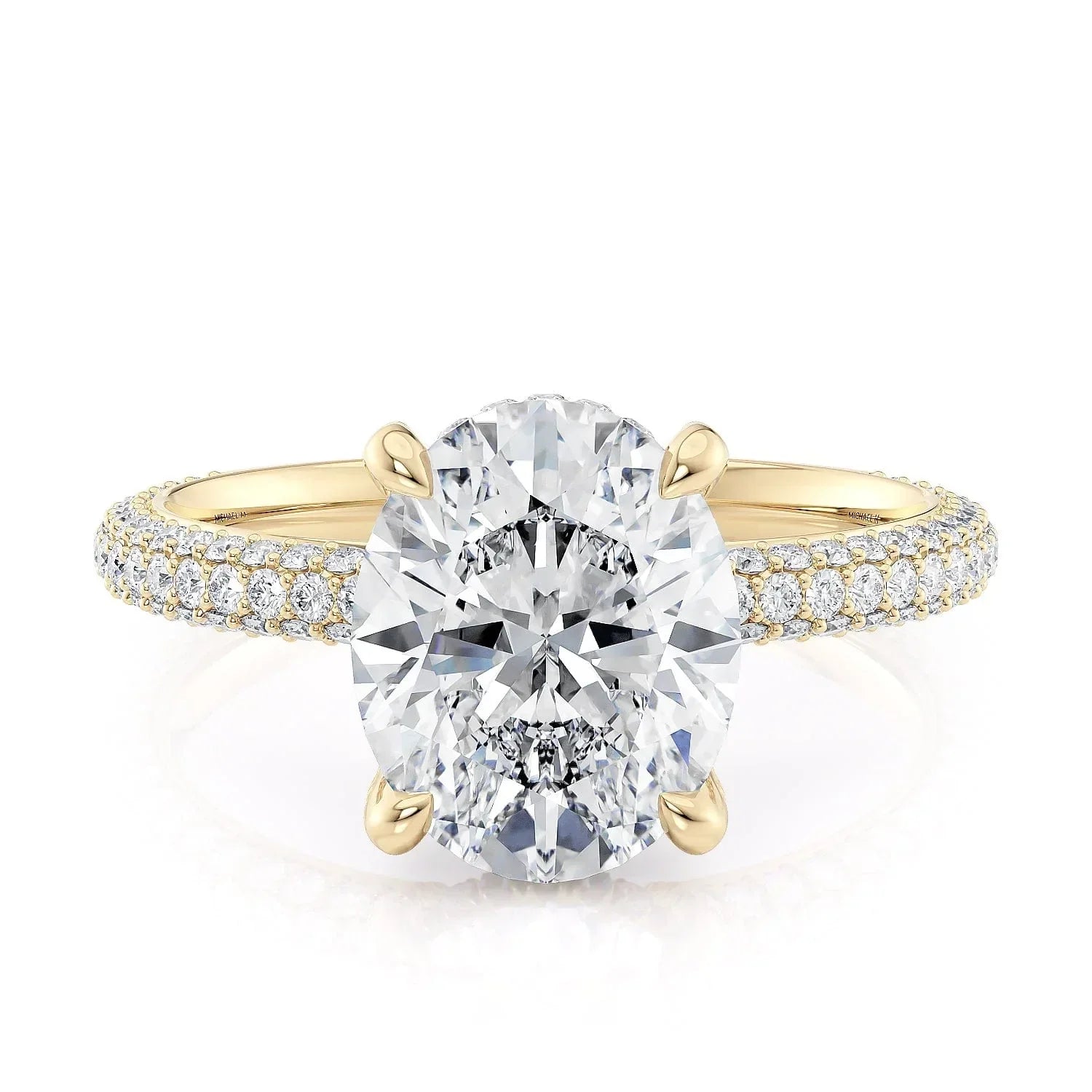 MICHAEL M Engagement Rings 18K Yellow Gold Crown R796-3 R796-3