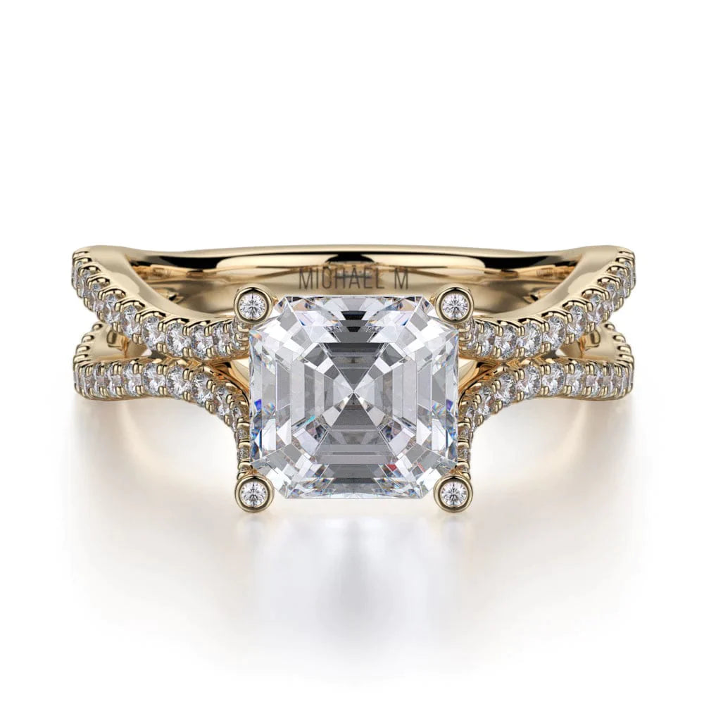 MICHAEL M Engagement Rings 18K Yellow Gold Defined R725-2 R725-2YG