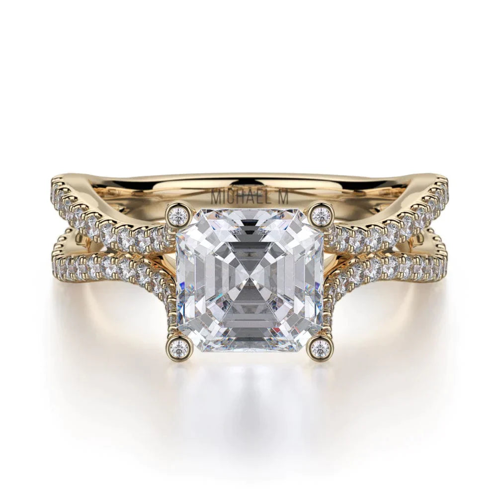 MICHAEL M Engagement Rings 18K Yellow Gold Defined R725-2 R725-2YG