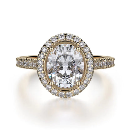 MICHAEL M Engagement Rings 18K Yellow Gold Defined R737-2OV R737-2OVYG