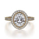 MICHAEL M Engagement Rings 18K Yellow Gold Defined R737-2OV R737-2OVYG