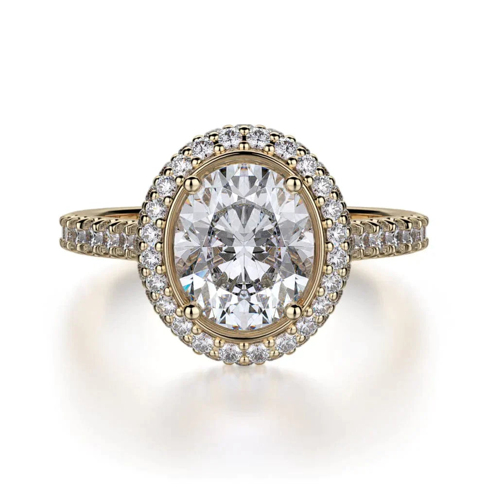 MICHAEL M Engagement Rings 18K Yellow Gold Defined R737-2OV R737-2OVYG
