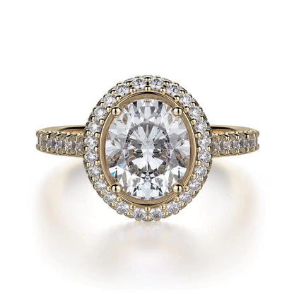 MICHAEL M Engagement Rings 18K Yellow Gold Defined R737-2OV R737-2OVYG